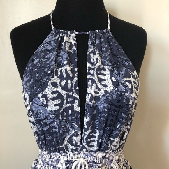 HP ๐Free People Open Back Boho Mini Halter Dress - Picture 3 of 3